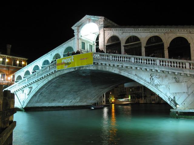 Мост Риалто ночью, Венеция